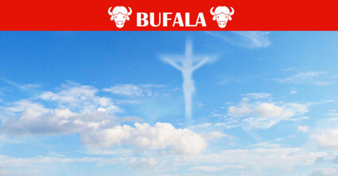 In cielo compare la croce di Gesù