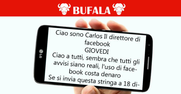 Ciao sono Carlos Il direttore di facebook